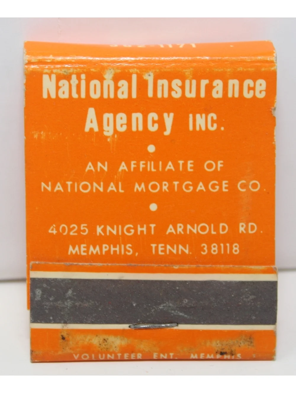 Vintage Matchbook National Insurance Agency Independent Agent Memphis TN 60s 70s